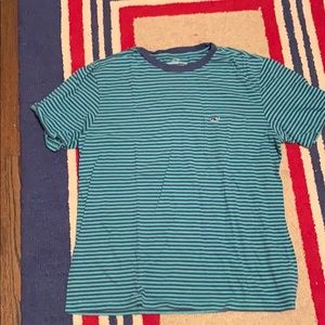 Vineyard Blue and Green striped tee shirt